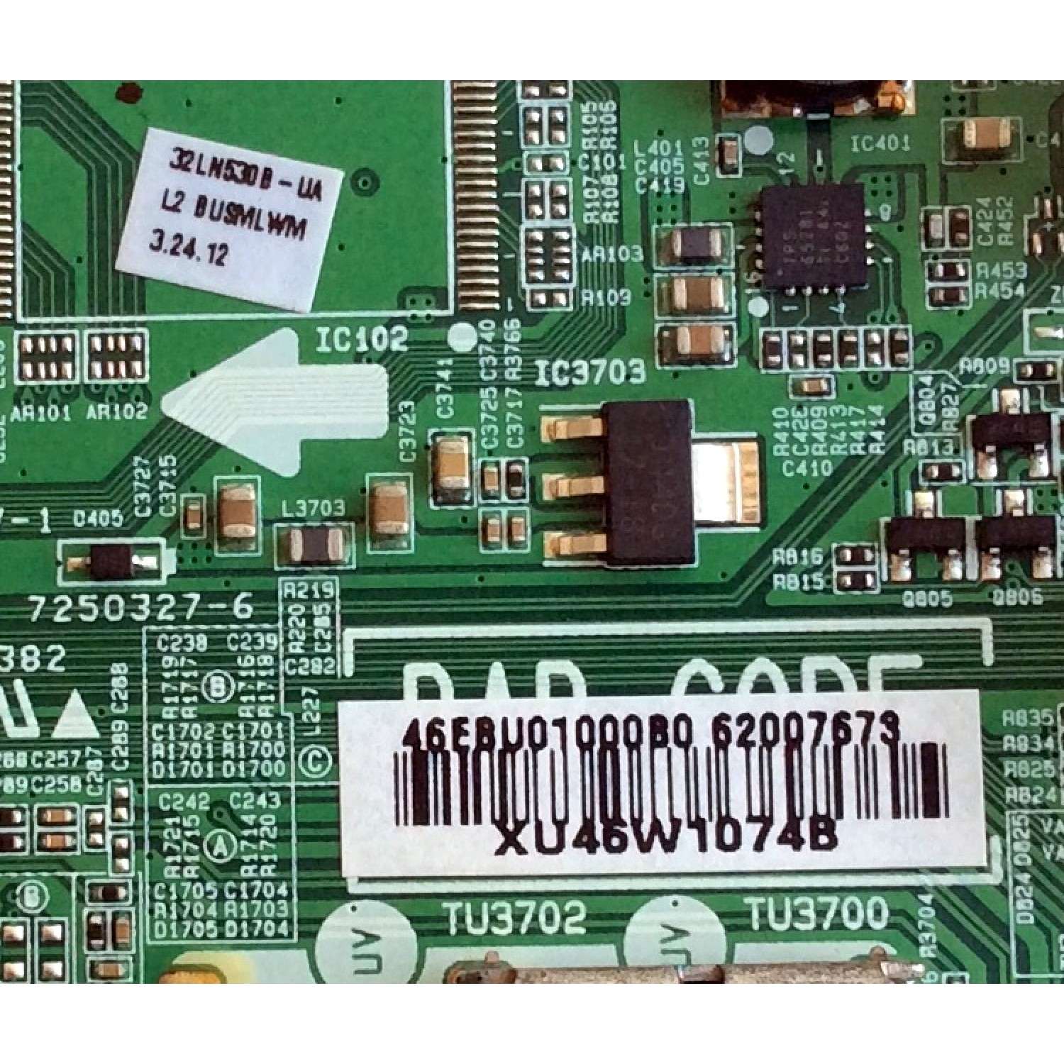 MAIN / LG EBU62007673 / EBU010001G / EAX65049105(1.1) / 62007673 / SUSTITUTA EBR75172695 V.1 / PANEL`S HC320DXN-VHFP1 / NC320DXN SAAP1 / HC320DXN-ABFP1 / HC320DXN-VHFPA-21XX / MODELOS 32LN5300-UB.AUSYLJM / 32LN530B-UA.BUSYLWM / BUSFLWM / BUSMLWM - Imagen 2